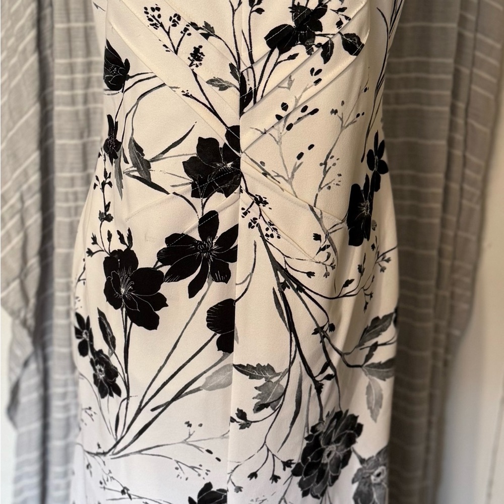 Calvin Klein Black and White Sheath Maxi Dress